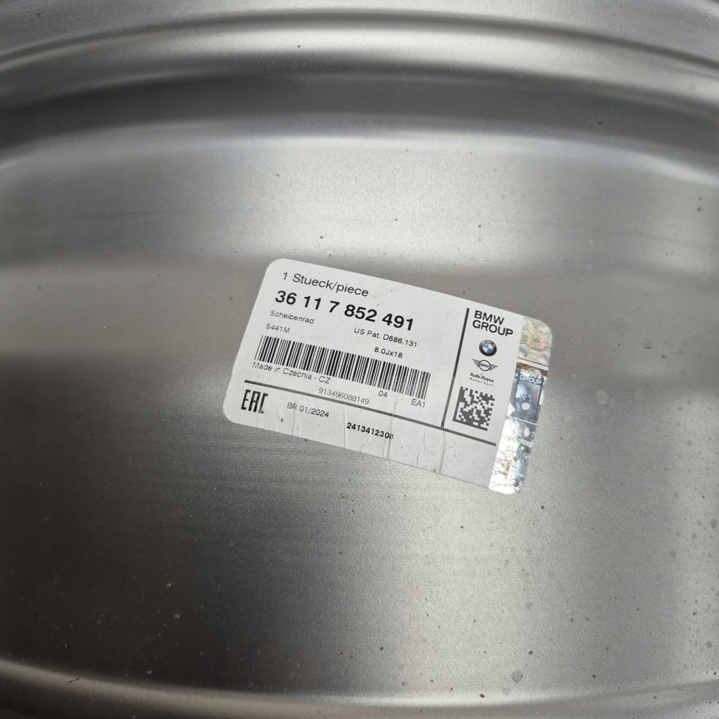 1x Alufelge 18 Zoll 8.0" 5x120 Zum Streichen 7852491 BMW F30 F31 Rim Wheel FEL5097485892hy