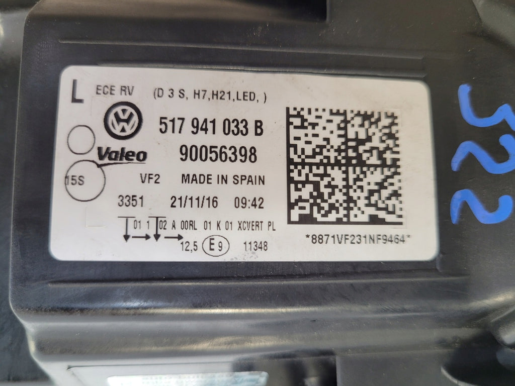 Frontscheinwerfer VW Sportsvan 517941033B Links Scheinwerfer Headlight SCH1060333072jx