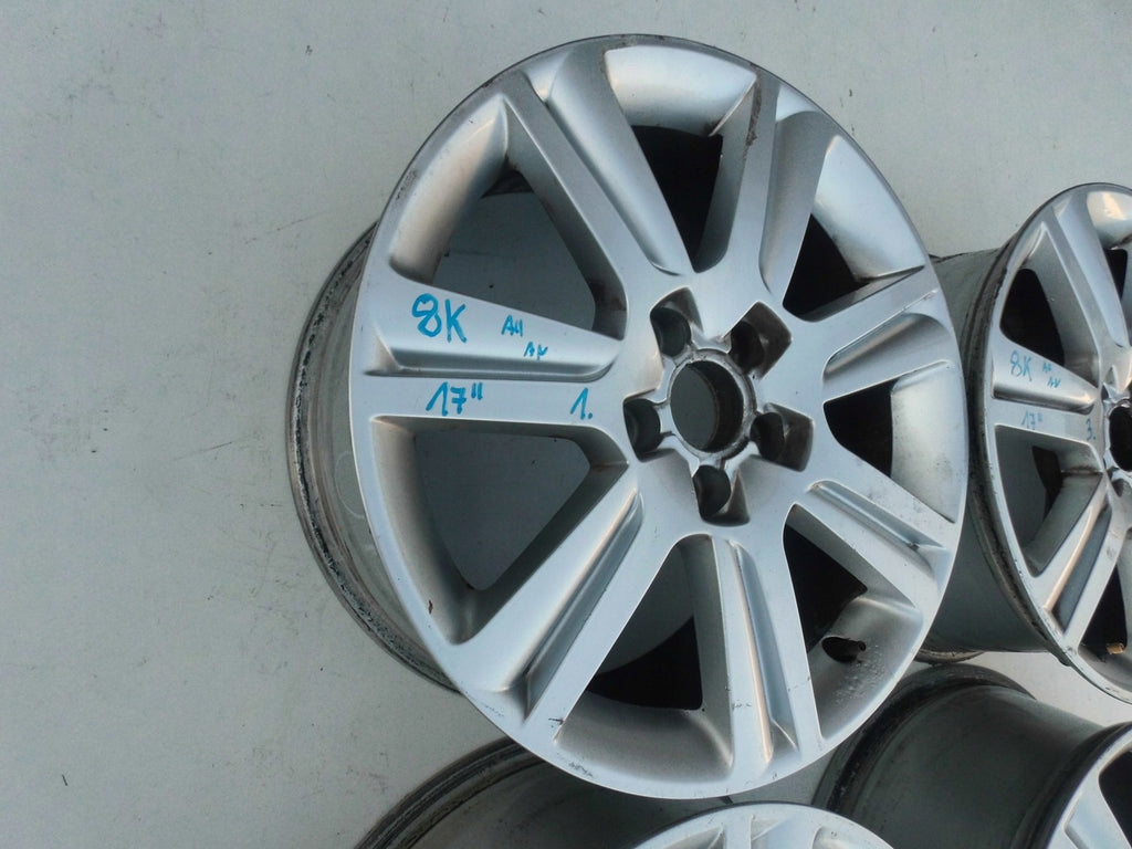 4x Alufelge 17 Zoll 7.5" 5x112 45ET Glanz Silber 8K0601025B Audi A4 B8 Rim Wheel