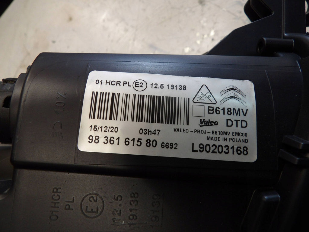Frontscheinwerfer Citroën C3 III 9836161580 Rechts Scheinwerfer Headlight