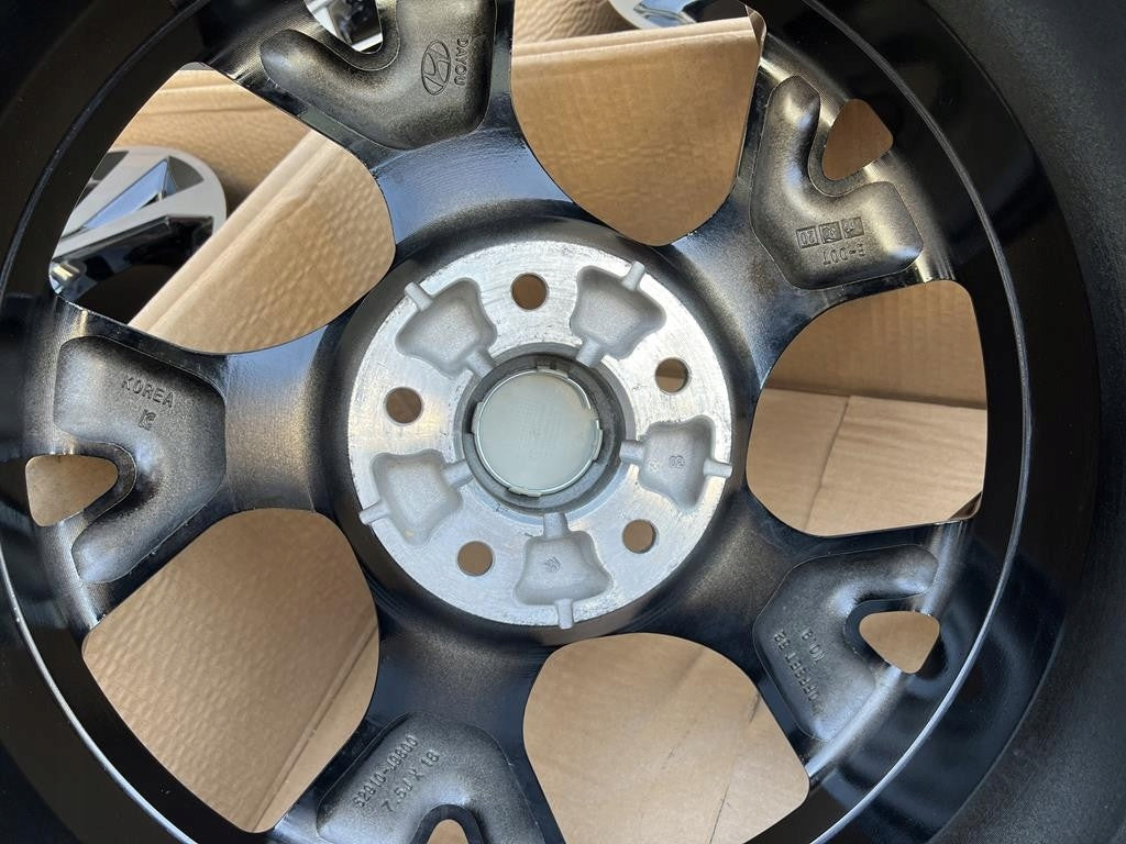 4x Alufelge 18 Zoll 7.5" 5x114.3 52ET Glanz Schwarz 52910-J9800 Hyundai Sonata FEL4470035211wp