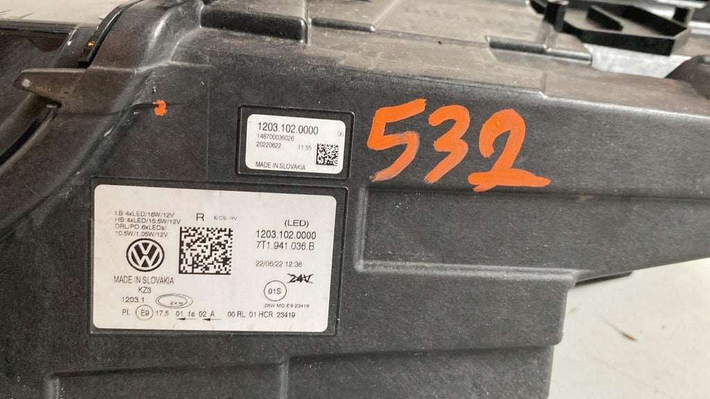 Frontscheinwerfer VW T7 7T1941036B Rechts Scheinwerfer Headlight