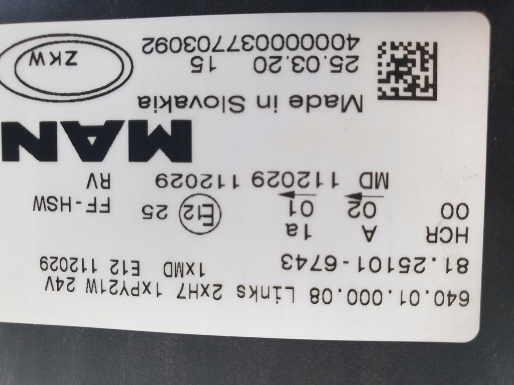 Frontscheinwerfer Man 6400100008 Links Scheinwerfer Headlight SCH7407729106fh