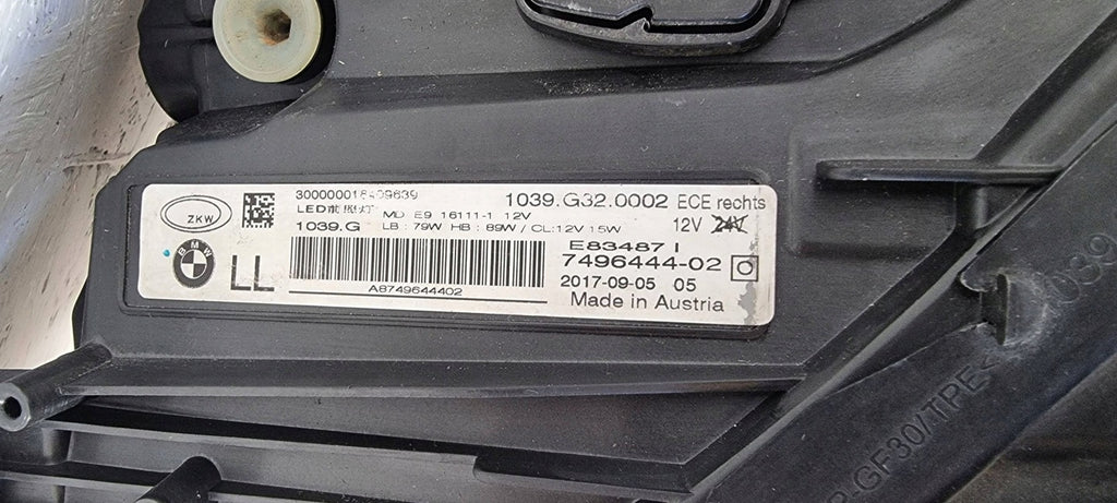 Frontscheinwerfer BMW G32 7496444 1039G320002 LED Rechts Scheinwerfer Headlight SCH5109719331yc
