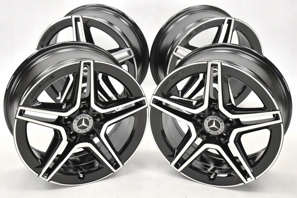 4x Alufelge 18 Zoll 7.5" 5x112 49ET Glanz Schwarz A1774011500 Mercedes-Benz W177 FEL5960926539zz