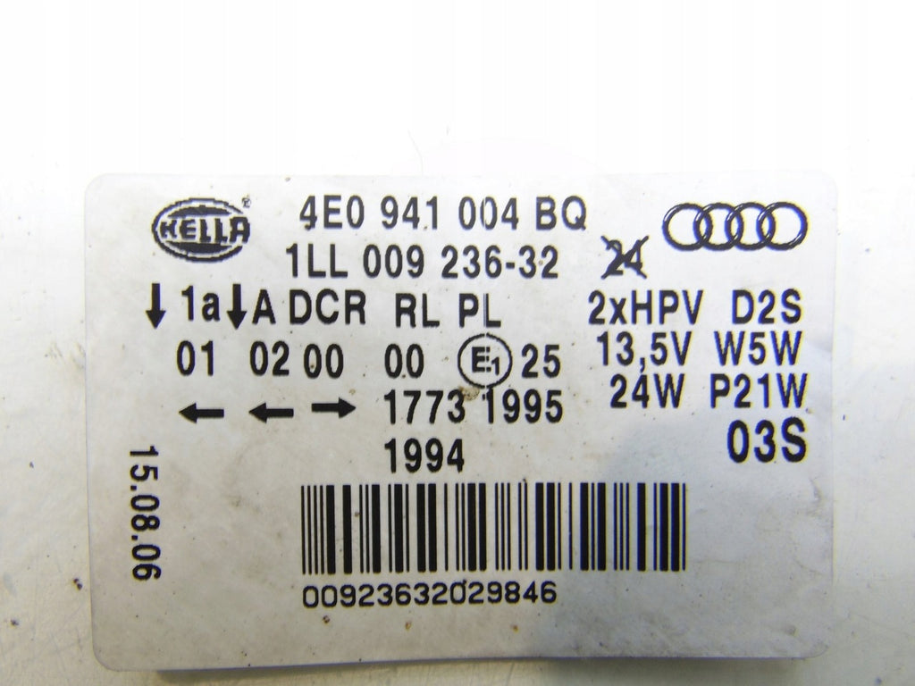 Frontscheinwerfer Audi A8 4E0941004BQ Xenon Rechts Scheinwerfer Headlight