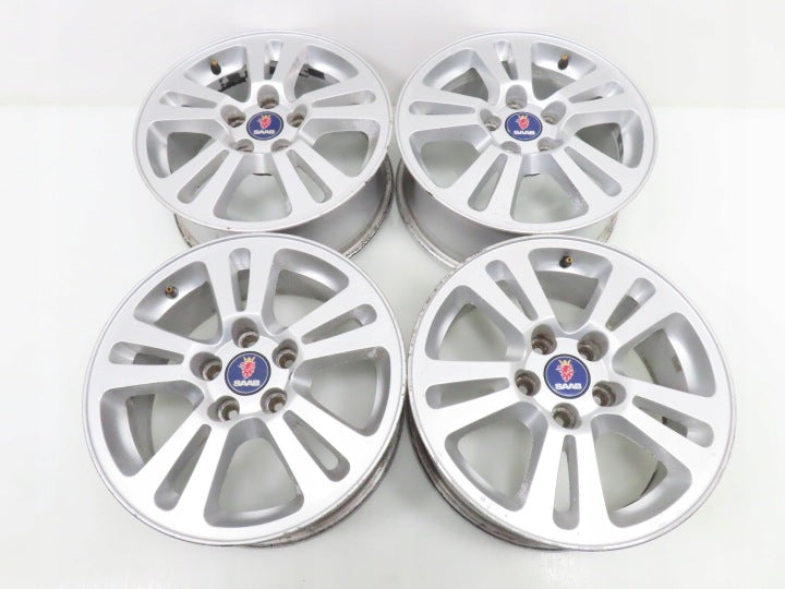4x Alufelge 16 Zoll 6.5" 5x110 41ET Glanz Silber 12804095 Saab I Rim Wheel FEL2578831969yi
