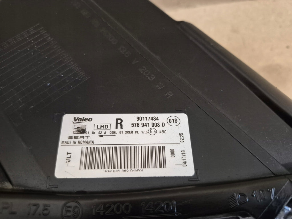 Frontscheinwerfer Seat Ateca 576941008D LED Rechts Scheinwerfer Headlight