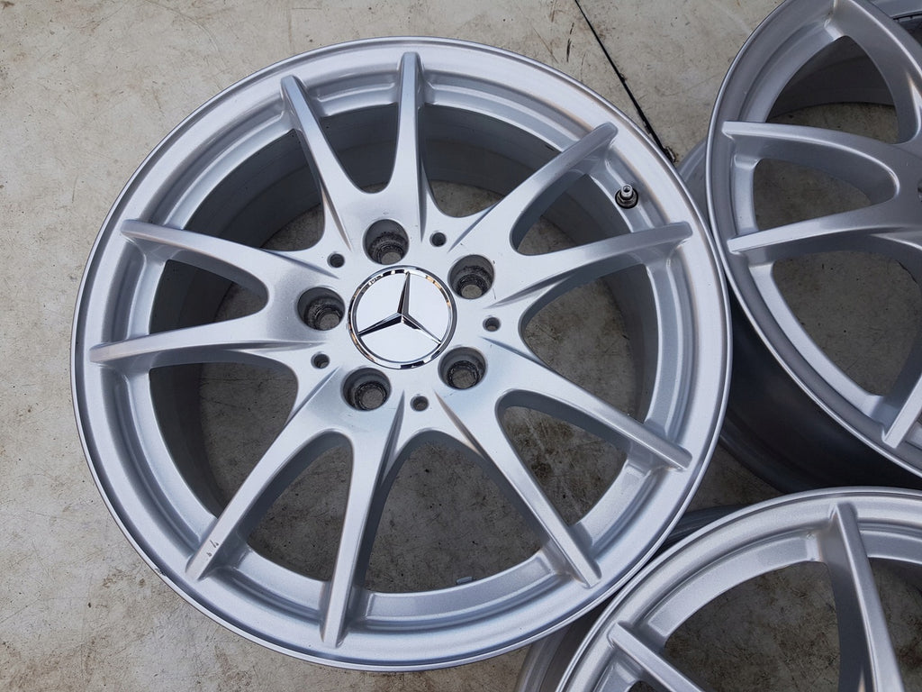 4x Alufelge 16 Zoll 6.5" 5x112 49ET Glanz Silber 4011302 Mercedes-Benz Cla