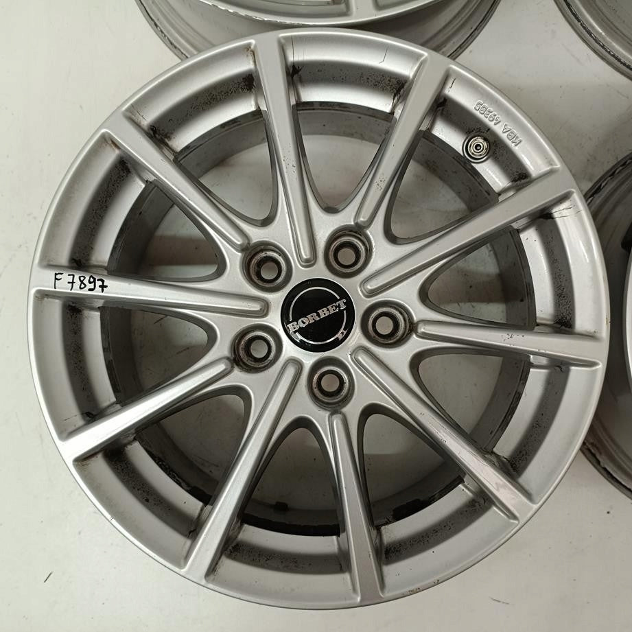 4x Alufelge 16 Zoll 7.0" 5x112 48ET Glanz Silber Audi I Rim Wheel FEL6070710592wi