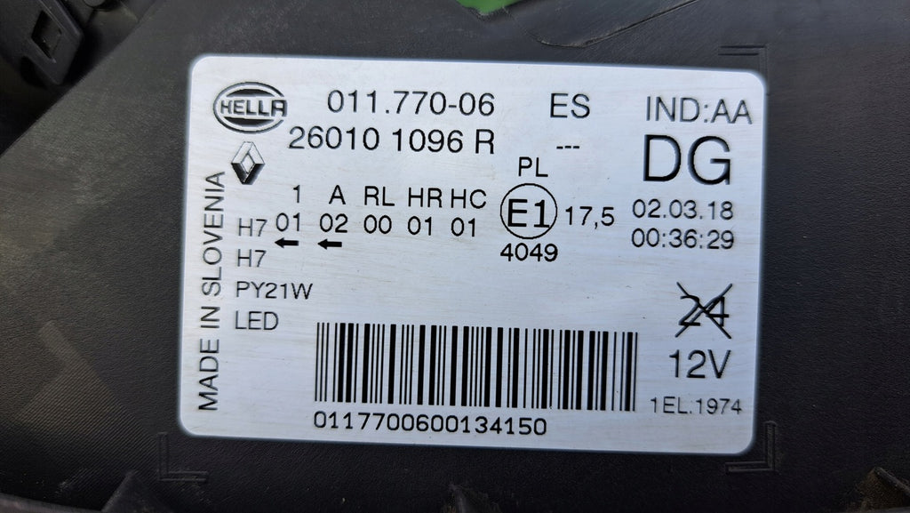 Frontscheinwerfer Renault Kadjar 260101096R LED Rechts Scheinwerfer Headlight SCH7069959729bk