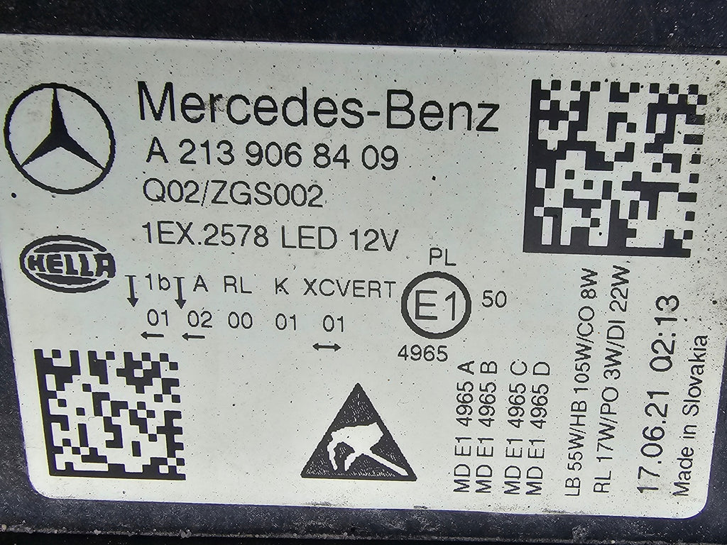 Frontscheinwerfer Mercedes-Benz W213 A2139068409 Full LED Rechts Headlight SCH8299257227kj