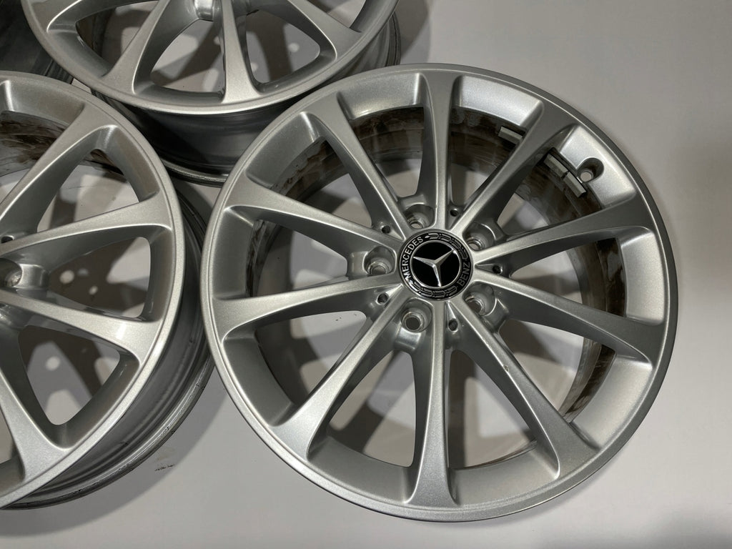 4x Alufelge 17 Zoll 6.5" 5x112 44ET Glanz Silber A1774010300 Mercedes-Benz FEL8802136106eb