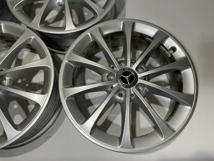 4x Alufelge 17 Zoll 6.5" 5x112 44ET Glanz Silber A1774010300 Mercedes-Benz FEL8802136106eb