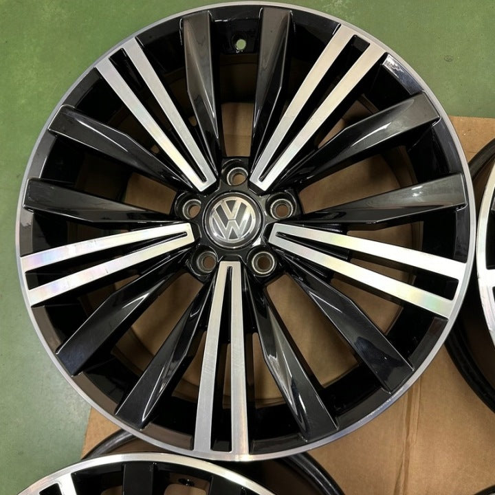 4x Alufelge 18 Zoll 7.0" 5x112 43ET Glanz Schwarz 5NA601025 VW Rim Wheel FEL6521410297ke