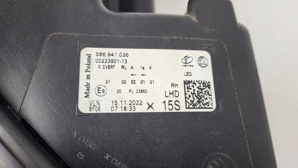Frontscheinwerfer Skoda Kodiaq 566941036-KUD LED Rechts Scheinwerfer Headlight SCH8248887177kb