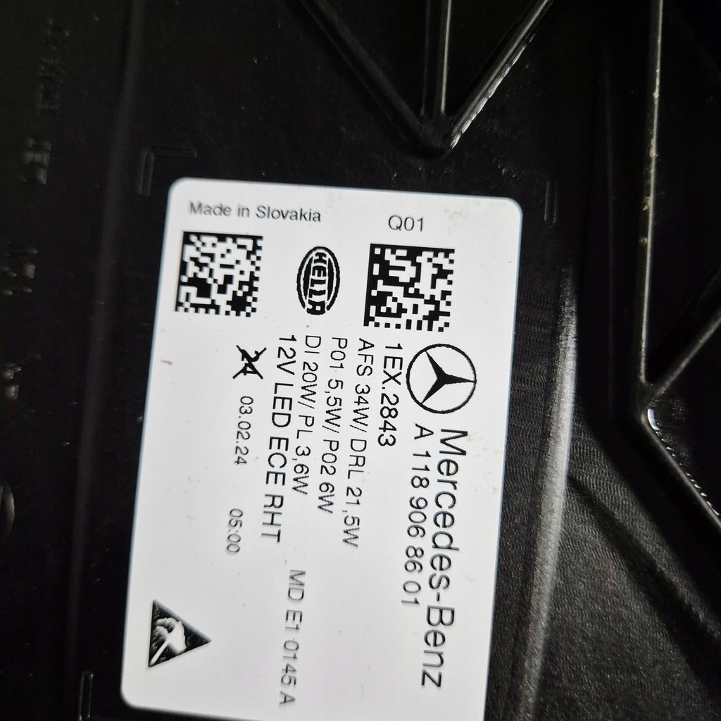 Frontscheinwerfer Mercedes-Benz Cla A1189068601 Rechts Scheinwerfer Headlight SCH2327260334dv