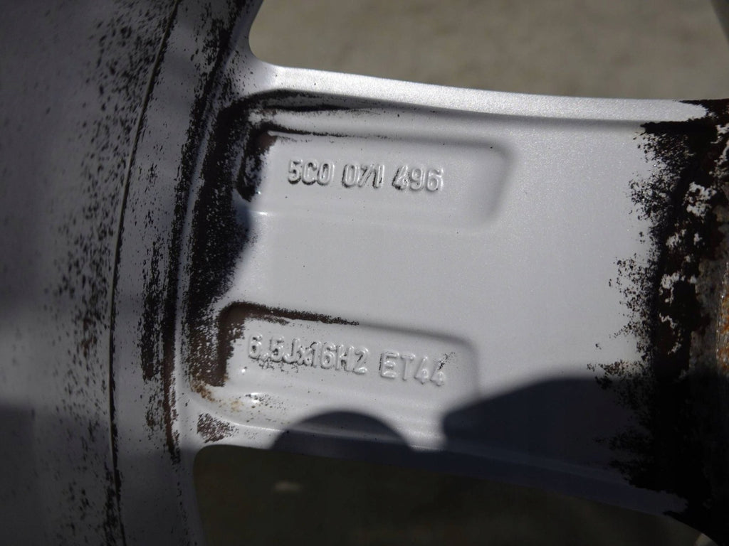 1x Alufelge 16 Zoll 6.5" 5x112 44ET Glanz Silber 5C0071496 VW Beetle Rim Wheel FEL6794499765ke