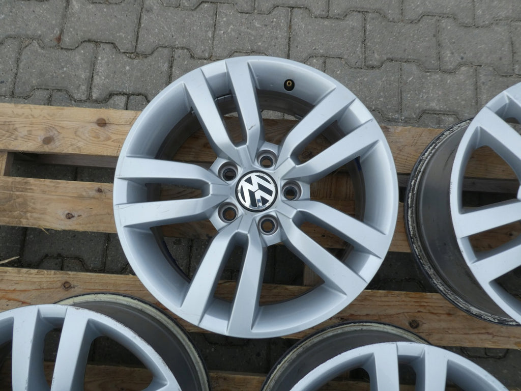 4x Alufelge 16 Zoll 6.5" 5x112 33ET Glanz Silber 5N0601025R VW Tiguan Rim Wheel FEL8002013982qf