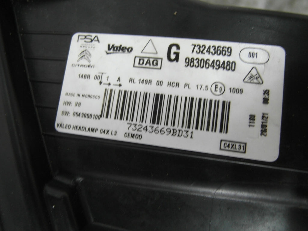 Frontscheinwerfer Citroën C4 III 9830649480 Full LED Links Headlight