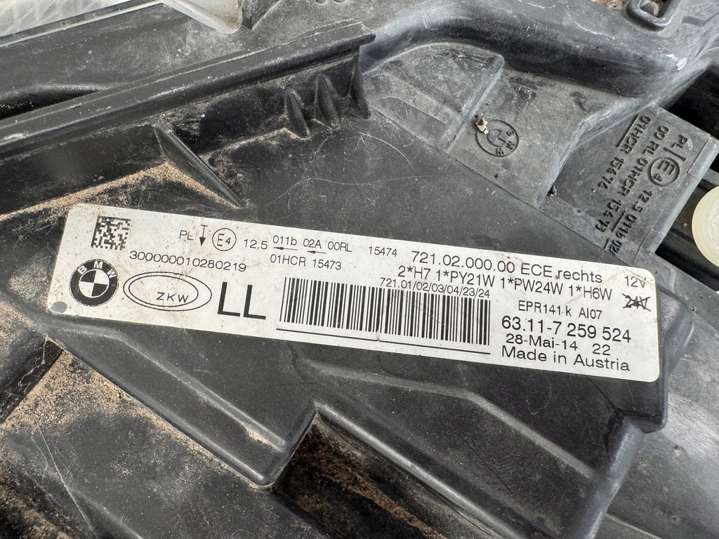 Frontscheinwerfer BMW F30 F31 7259524 Rechts Scheinwerfer Headlight SCH6151464198jw