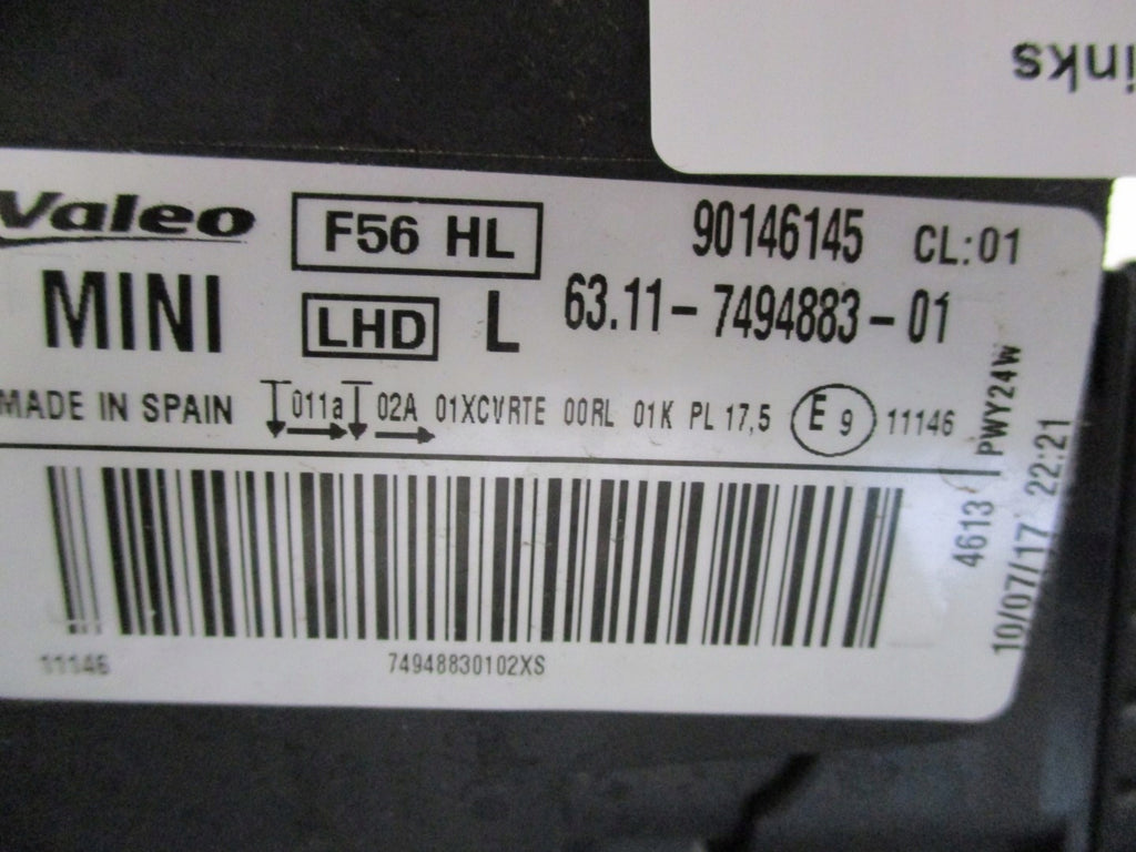 Frontscheinwerfer Mini F56 F55 7494883 7494884 Full LED Rechts oder Links SCH9088979357ph