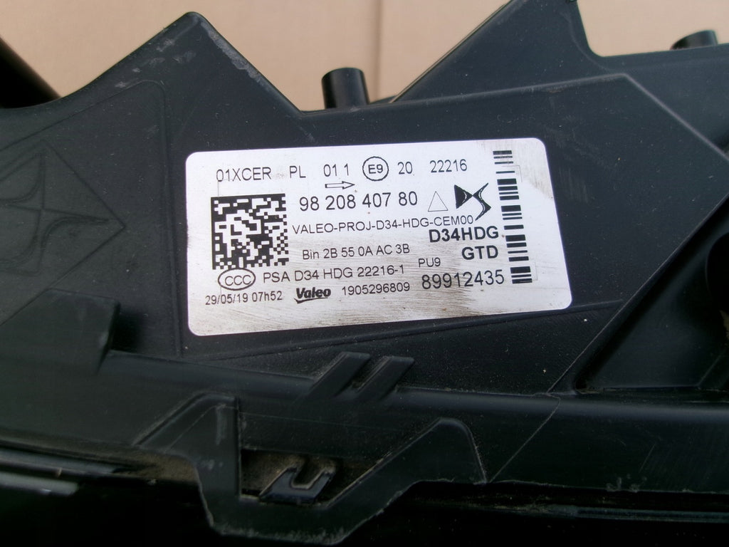 Frontscheinwerfer Citroën Ds3 9820840780 LED Links Scheinwerfer Headlight SCH8796668851kg