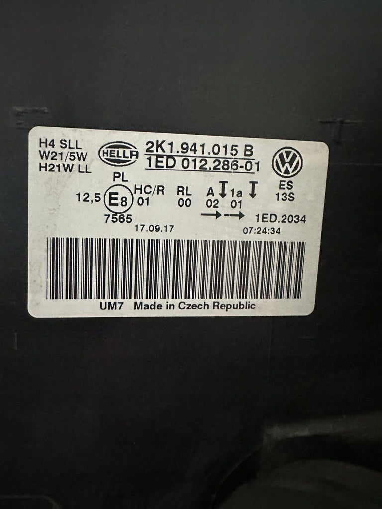 Frontscheinwerfer VW Caddy 2K1941015B 1ED01228601 Links Scheinwerfer Headlight SCH7163894835be