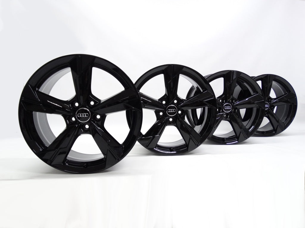 4x Alufelge 18 Zoll 8.0" 5x112 39ET Glanz Schwarz 4K0601025 Audi A6 C8 Rim Wheel FEL6723484819ae