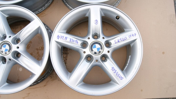 4x Alufelge 16 Zoll 7.0" 5x120 BMW Rim Wheel FEL6663170220vl