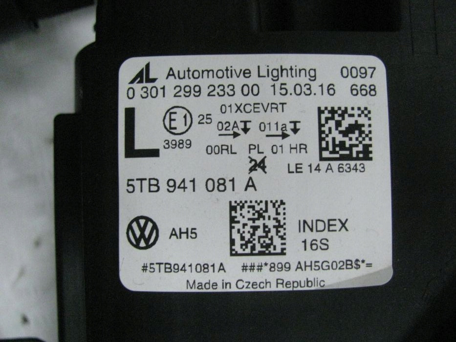 Frontscheinwerfer VW Touran 5TB941082A 5TB941081A LED Rechts oder Links SCH6248501222ns