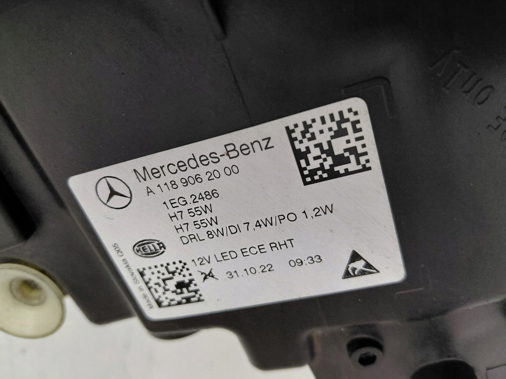 Frontscheinwerfer Mercedes-Benz Cla A1189062000 Rechts Scheinwerfer Headlight SCH1804376558hp