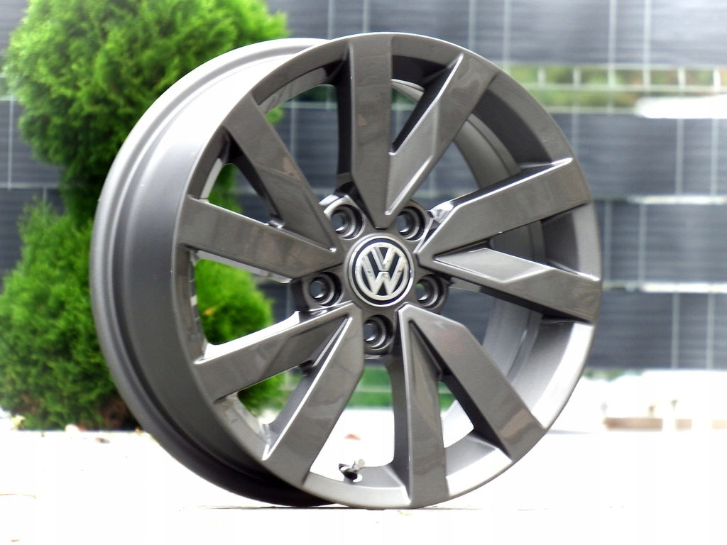 4x Alufelge 16 Zoll 6.5" 5x112 41ET Glanz Grau VW Passat Rim Wheel FEL2341384431gd