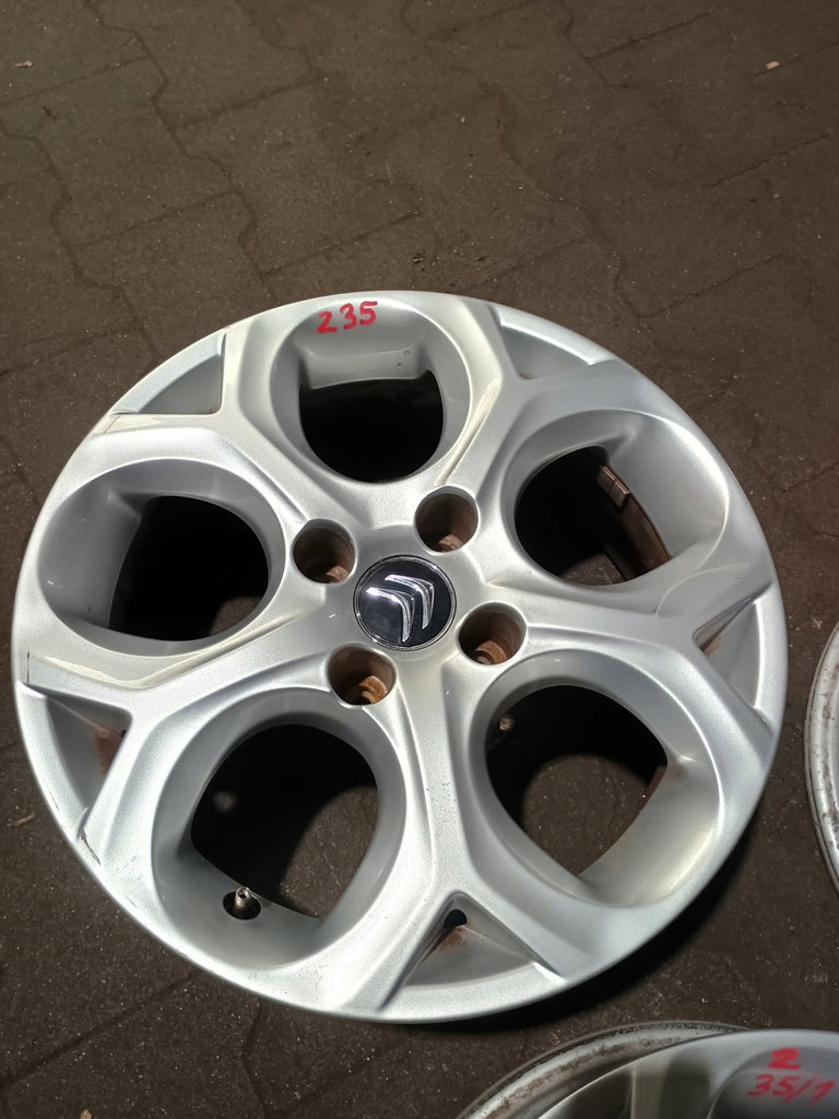 1x Alufelge 16 Zoll 6.0" 4x108 22ET Glanz Silber 9687753077 Citroën C3 Ii FEL3085974392yc