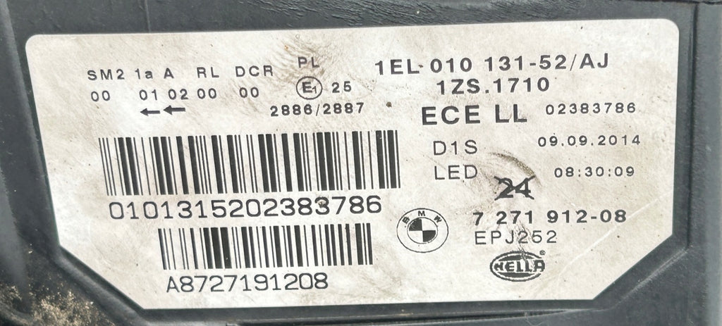 Frontscheinwerfer BMW 5 F11 F10 7271912 Xenon Rechts Scheinwerfer Headlight SCH2923643625mo