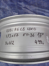 Load image into Gallery viewer, 1x Alufelge 17 Zoll 7.5" 5x112 36ET Glanz Silber 4K0601025 Audi A6 C8 Rim Wheel FEL1158390973dn