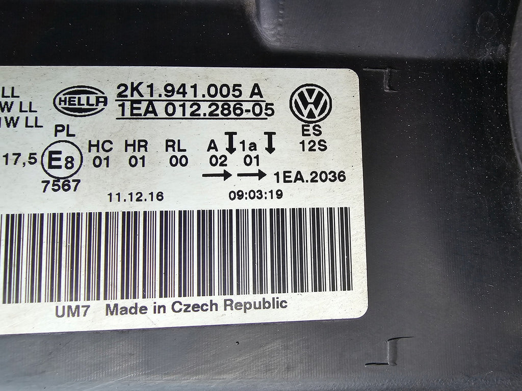 Frontscheinwerfer VW Caddy 2K1941005A Links Scheinwerfer Headlight SCH9275238334iw