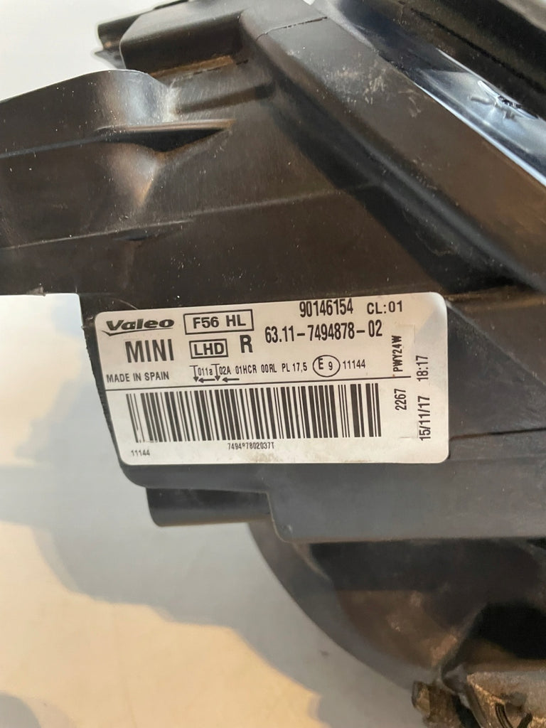 Frontscheinwerfer Mini F56 7494878-01 Rechts Scheinwerfer Headlight SCH4868674750eg