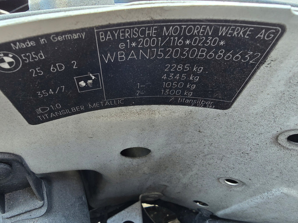 Motor BMW E60 E61 M57D25 2.5 177PS 180TKm Diesel Engine Komplett