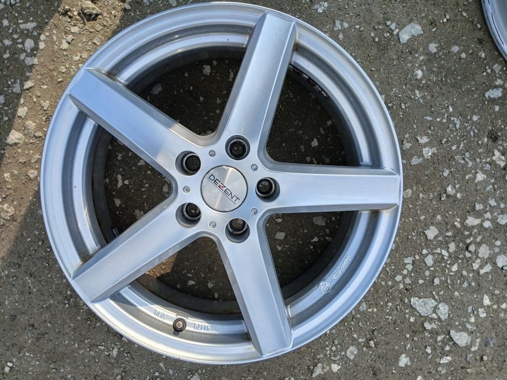 4x Alufelge 17 Zoll 6.5" 5x112 38ET Glanz Silber Rim Wheel FEL8923608715ta