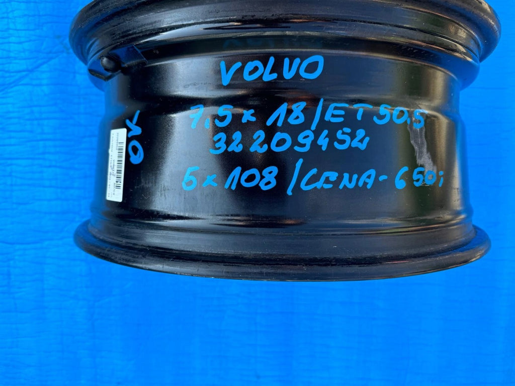 1x Alufelge 18 Zoll 7.5" 5x108 50 5ET Glanz Schwarz 32209452 Volvo Xc60 Ii FEL1041770129iu
