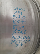 Load image into Gallery viewer, 1x Alufelge 19 Zoll 8.5" 5x130 59ET Glanz Silber 7P5601025A Porsche Rim Wheel FEL6826673742mu