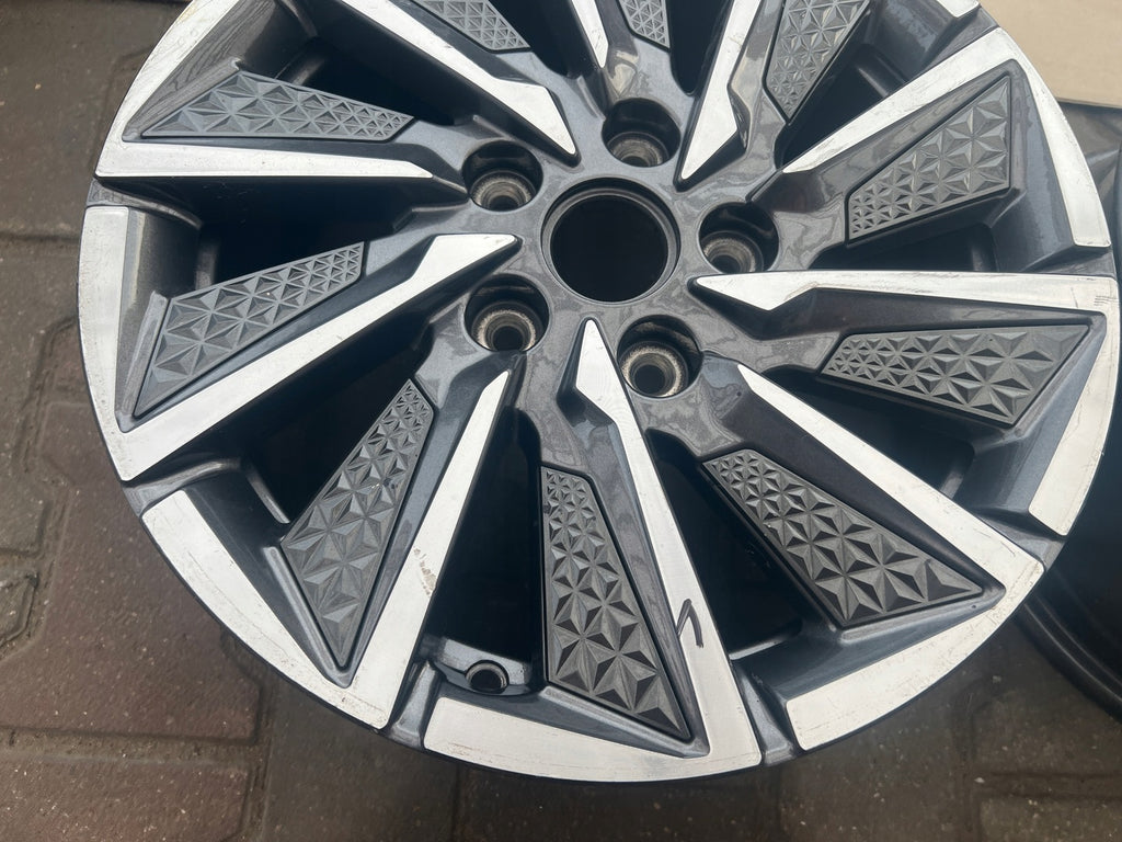 1x Alufelge 16 Zoll 6.5" 5x114.3 50ET Glanz Grau 52910-G7700 Hyundai Ioniq Mg