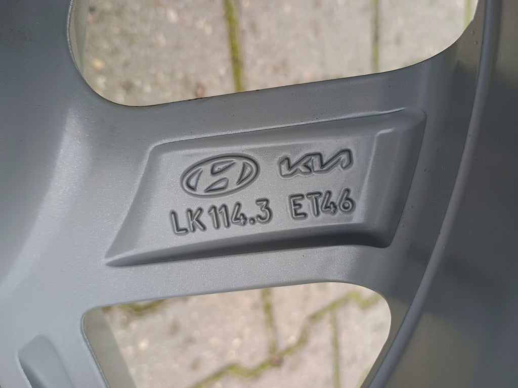 1x Alufelge 16 Zoll 6.5" 5x114.3 46ET Glanz Silber AT400ADE06 Kia Rim Wheel FEL8653383950nm