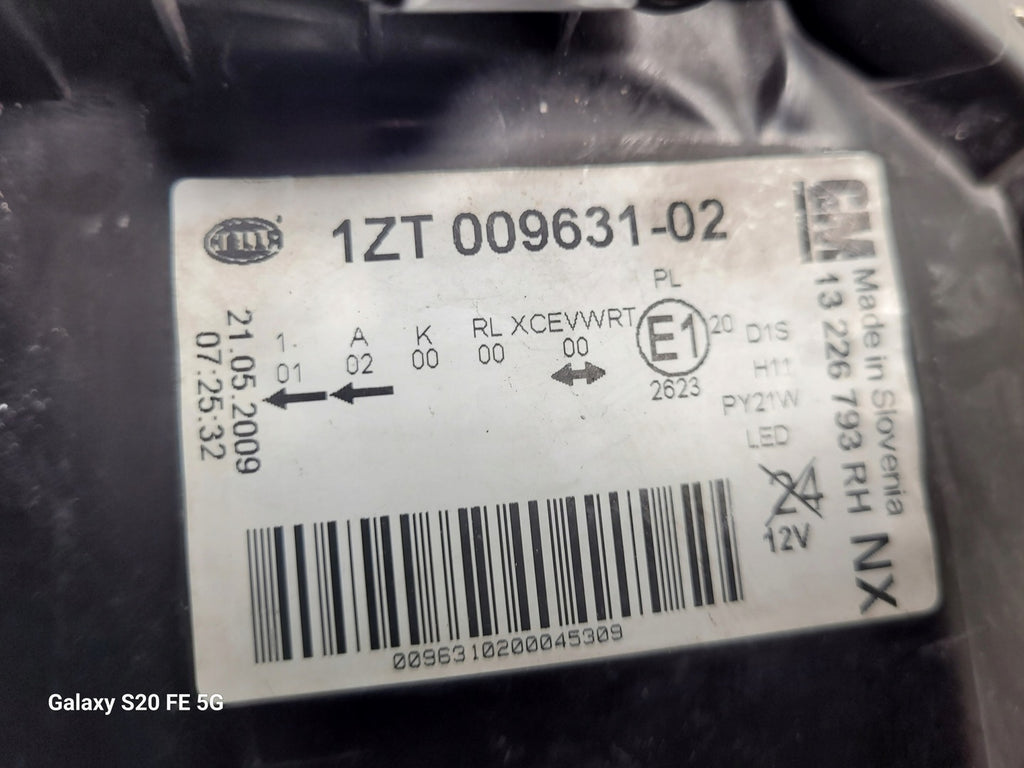 Frontscheinwerfer Opel Insignia A 1ZT009631-02 Rechts Scheinwerfer Headlight SCH7386056717nh