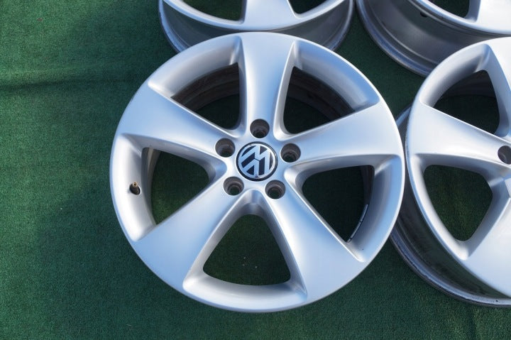 4x Alufelge 17 Zoll 6.5" 5x112 39ET Glanz Silber 3C8601025 VW Passat Rim Wheel FEL1015655997xe