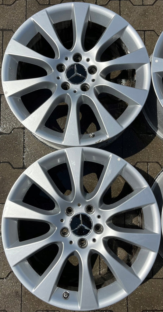 4x Alufelge 18 Zoll 8.0" 5x112 56ET Glanz Silber A1664010602 Mercedes-Benz FEL1496159863gr