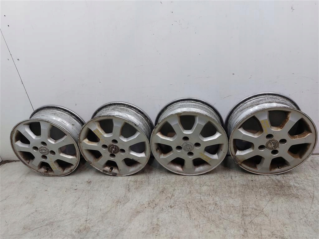 4x Alufelge 15 Zoll 6.0" 4x100 Matt Silber Opel Astra G Rim Wheel FEL2332060769nf