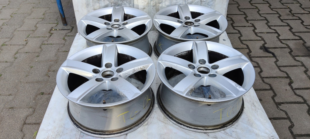 4x Alufelge 16 Zoll 7.0" 5x112 42ET Glanz Silber 4F0071496G Audi Rim Wheel