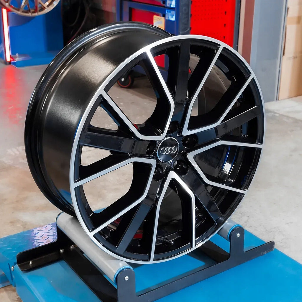 4x Alufelge 19 Zoll 8.5" 5x112 40ET Glanz Schwarz 8W0601025DH Audi A3 Rim Wheel FEL3709703091cd